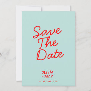 Retro Farbige Helle Funky Einzigartige Moderne Hoc Save The Date