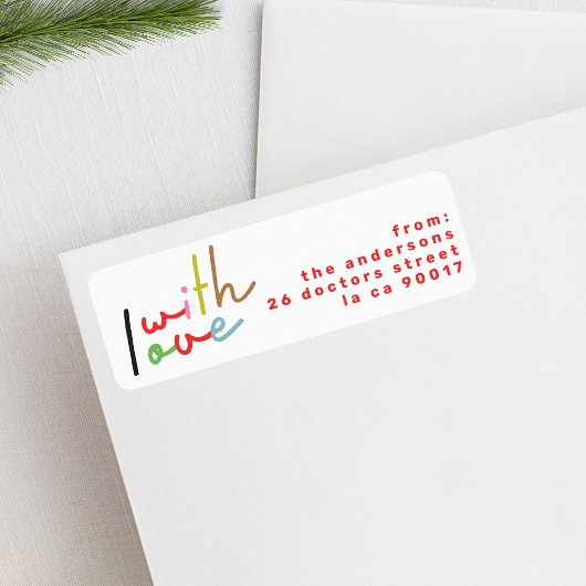 Retro-farbige Holiday-Rücksendeadresse