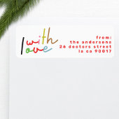 Retro-farbige Holiday-Rücksendeadresse