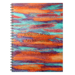 Retro-Farbige Holzmaserung-Textur Notizblock
