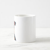 Retro-Farbige-Hundeporträt-Illustration Retro T Kaffeetasse (Mittel)