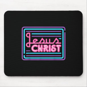 Retro-farbige Jesus-Christus-Grundlegende-christli Mousepad