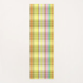 Retro-Farbige, Kariert-gelbe Rosa-Minze Orange der Yogamatte (Vorderseite)