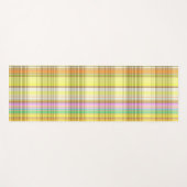 Retro-Farbige, Kariert-gelbe Rosa-Minze Orange der Yogamatte (Vorderseite (Horizontal))