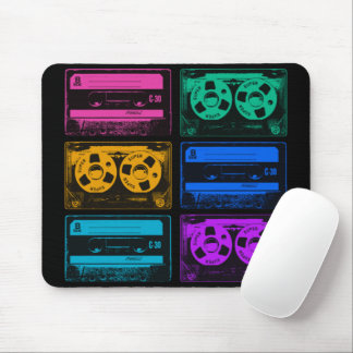 Retro-farbige Kassetten Mousepad