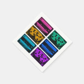 Retro-farbige Kassetten Serviette (Ecke)