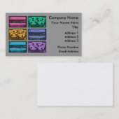 Retro-farbige Kassetten Visitenkarte (Vorne/Hinten)