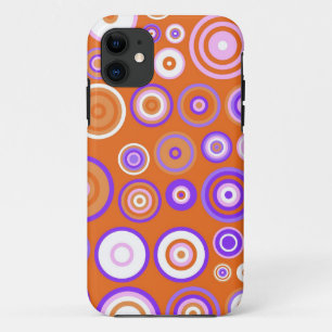 Retro-farbige Kreise nahtloses Grafikdesign Case-Mate iPhone Hülle