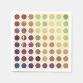 Retro farbige Kreise Papier Napkins Serviette (Vorderseite)