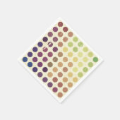 Retro farbige Kreise Papier Napkins Serviette (Ecke)
