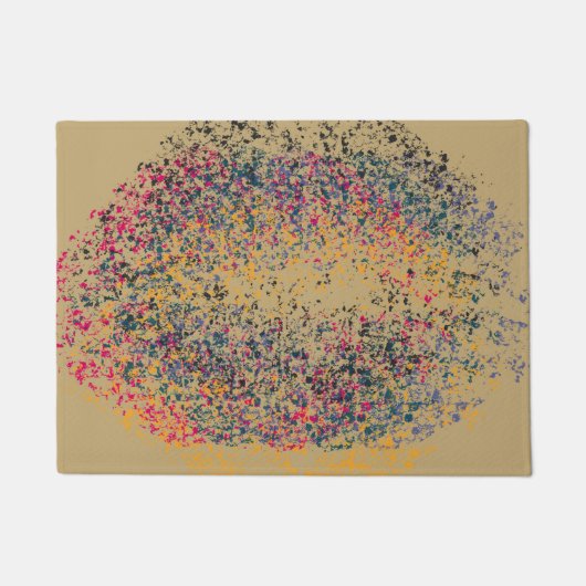 Retro-farbige Lippen #2 Fußmatte (Vorderseite)