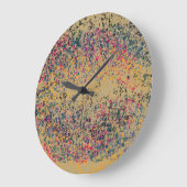 Retro-farbige Lippen #2 Große Wanduhr (Winkel)