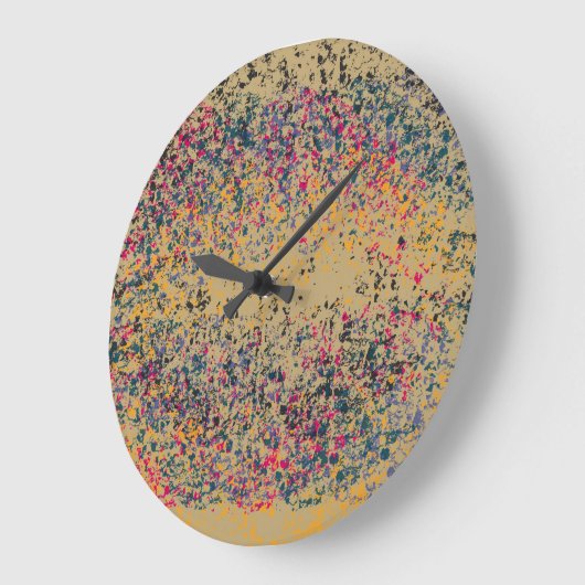 Retro-farbige Lippen #2 Große Wanduhr (Winkel)