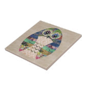Retro-farbige Owl Boho Bohemisch Bird Custom Fliese (Seite)