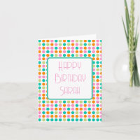 Retro farbige Polka-Punkte Hippie