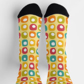 Retro-farbige Punkte Socken (Oben)