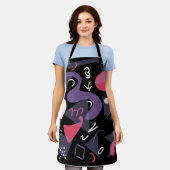 Retro farbige Schürze (Getragen)