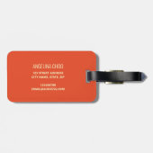 Retro-farbige Schweizer Formen Monogramm Gepäckanhänger (Rückseite horizontal)