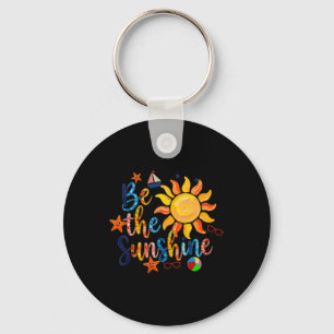 Retro Farbige Sei Der Sonnenschein Lustige Sommer Schlüsselanhänger