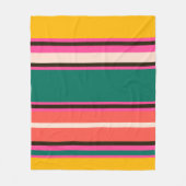 Retro farbige Streifen, abstrakter Hintergrund Fleecedecke (Vorderseite)