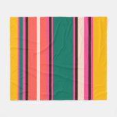 Retro farbige Streifen, abstrakter Hintergrund Fleecedecke (Vorderseite (Horizontal))