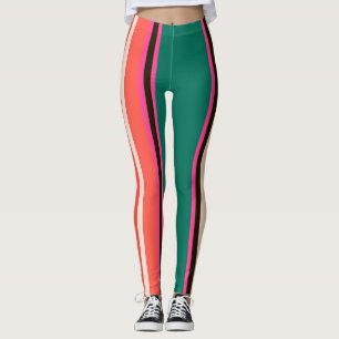 Retro farbige Streifen, abstrakter Hintergrund Leggings