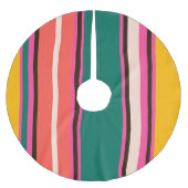 Retro farbige Streifen, abstrakter Hintergrund Polyester Weihnachtsbaumdecke (Vorderseite)