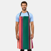 Retro farbige Streifen, abstrakter Hintergrund Schürze (Getragen)