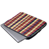 Retro farbige Streifen Art Grafik Design 2 Laptopschutzhülle (Vorne Knopf)