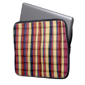Retro farbige Streifen Art Grafik Design 2 Laptopschutzhülle (Vorderseite Links)