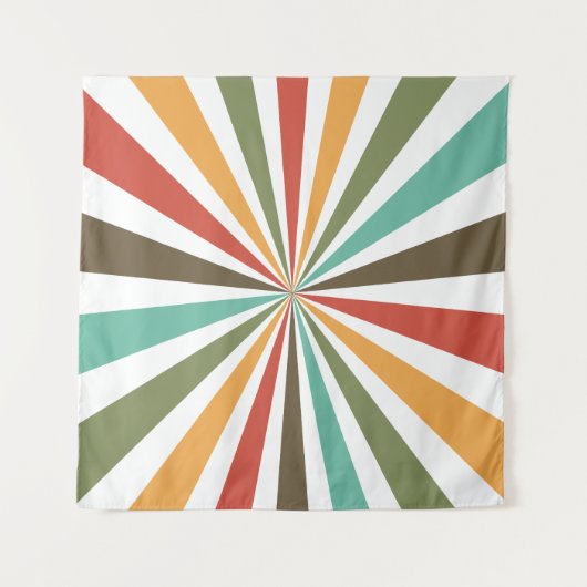 Retro farbige Streifen im transparenten Hintergrun Wandteppich (Vorderseite (Horizontal))