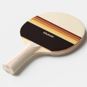 Retro Farbige Streifen Personalisiert Tischtennis Schläger (Vorderseite)