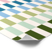 Retro - Farbige Streifen Poster (Ecke)