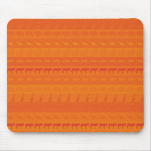 Retro Farbige Tiere Moderne Streifen Muster #10 Mousepad