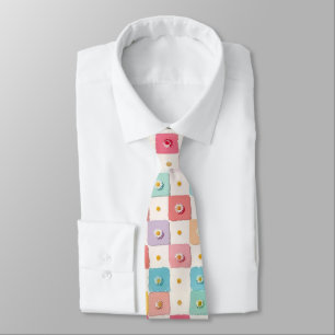 Retro Farbige trendige Blumen Muster Geburtstagsfe Krawatte