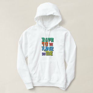 Retro-Farbige-Typografie-Hoodie Hoodie