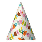 Retro-farbiger Nester-Party Partyhütchen (Rückseite)