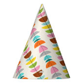 Retro-farbiger Nester-Party Partyhütchen (Links)