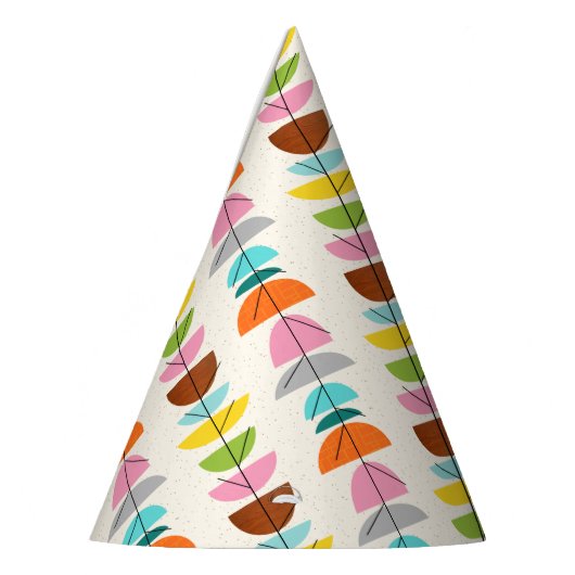 Retro-farbiger Nester-Party Partyhütchen (Links)