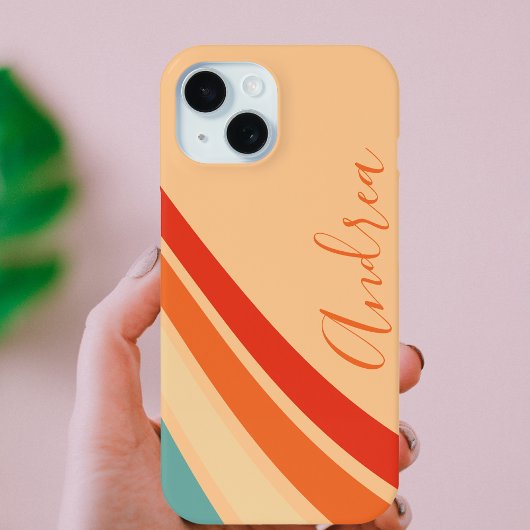 Retro-farbiger Regenbogenstreifen Niedlich Case-Mate iPhone Hülle