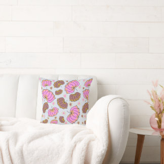 Retro-Farbiges Abstrakt-Lotus-Blume-Muster Kissen