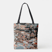 Retro-farbiges Abstraktes Muster Tasche (Rückseite)