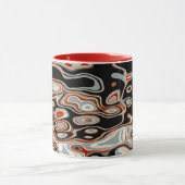 Retro-Farbiges Abstraktes Muster Tasse (Zentrum)