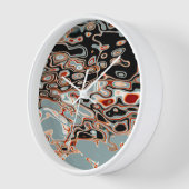 Retro-farbiges Abstraktes Muster Uhr (Winkel)