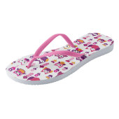 Retro-farbiges Eugenvogelmuster Badesandalen (Schrägansicht)