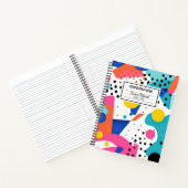 Retro-farbiges Formgestaltung-Notebook der 80er Ja Notizblock (Innenseite)