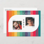 Retro farbiges geometrisches Abschluss Foto Postkarte (Vorne/Hinten)