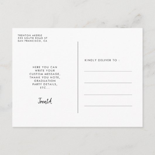 Retro farbiges geometrisches Abschluss Foto Postkarte (Rückseite)