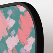 Retro-farbiges Muster Pickleball Schläger (Linke Seite)