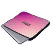 Retro farbiges Polygonmuster mit Anpassung Laptopschutzhülle (Vorne Knopf)